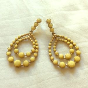 Yellow drop earrings